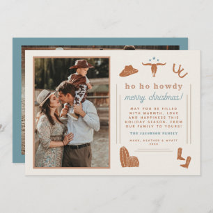 Carte de Noël WYNONA Terracotta Western Cowboy