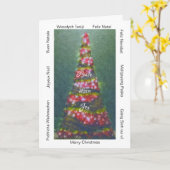 Carte de Noël " x 7" de Noël autour du monde (Fleur jaune)