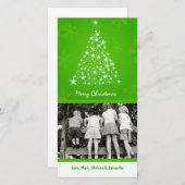 Carte de Noël XMAS Arbre 4x8 Lime Snowflake (Devant / Derrière)
