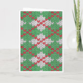 CARTE DE NOËL XMAS ARGYLE TRICOT / Verticale (Dos)