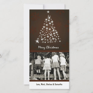 Carte de Noël XMAS Brown Snowflake 4x8