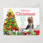 Carte de Noël Yorkshire Terrier (Devant)