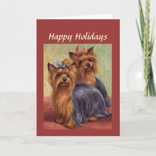 Carte de Noël Yorkshire Terrier