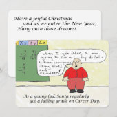 Carte de Noël Young Santa Flat (Devant / Derrière)
