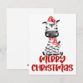 Carte de Noël Zebra (Devant / Derrière)