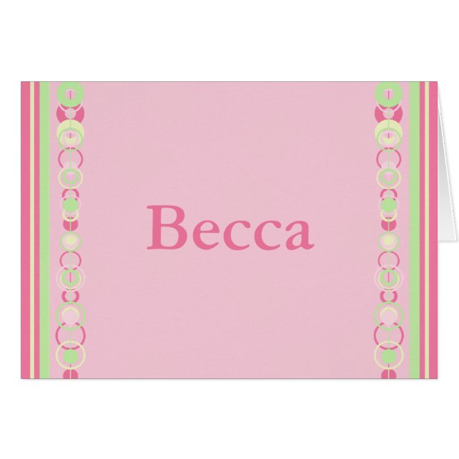Carte de nom Becca Modern Circles (Devant Horizontal)