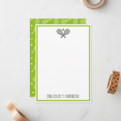 Carte de nom customisée du joueur de tennis (Devant/Arrière en situation)