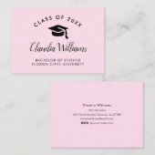 Carte de nom de diplôme - Carte d'insertion classi (Devant / Derrière)