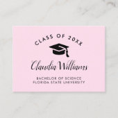 Carte de nom de diplôme - Carte d'insertion classi (Devant)