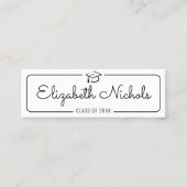 Carte de nom de diplôme. Carte d'insertion classiq (Devant)