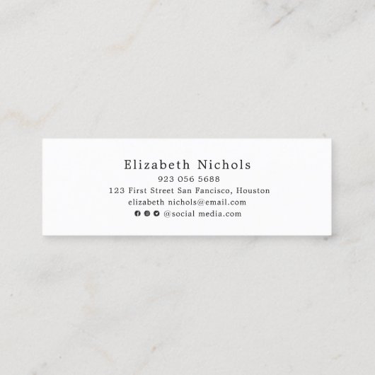 Carte de nom de diplôme. Carte d'insertion classiq (Dos)