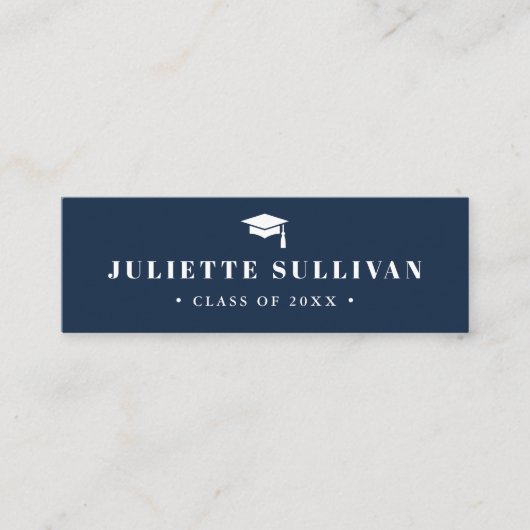 Carte de nom de diplôme | Carte d'insertion de typ (Devant)