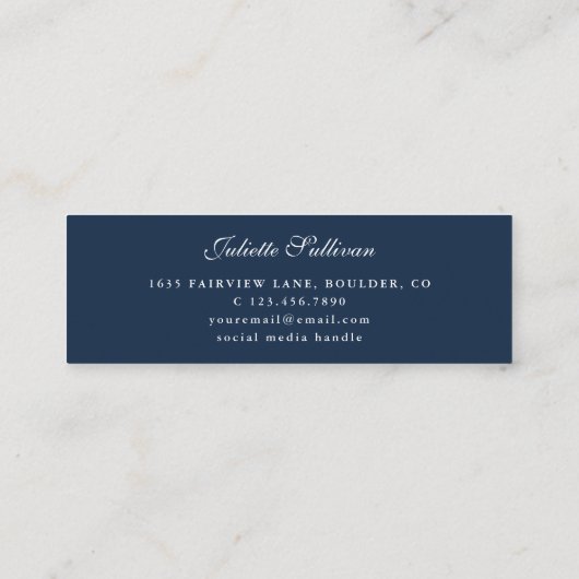 Carte de nom de diplôme | Carte d'insertion de typ (Dos)