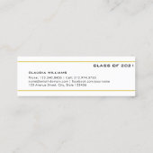 Carte de nom de diplôme. Carte d'insertion Gold Cl (Dos)