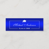 Carte de nom de diplôme - Classy Plain Blue Gradie (Devant)