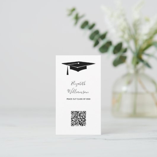 Carte de nom de diplôme Code QR Insérer une carte (Debout devant)