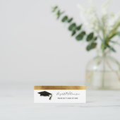 Carte de nom de diplôme Elegant Gold Insert Card (Debout devant)