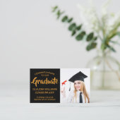 Carte de nom de diplôme - Élégante carte d'inserti (Debout devant)