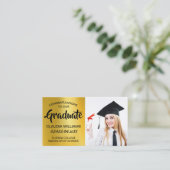 Carte de nom de diplôme - Élégante carte d'inserti (Debout devant)