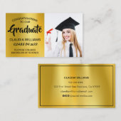 Carte de nom de diplôme - Élégante carte d'inserti (Devant / Derrière)