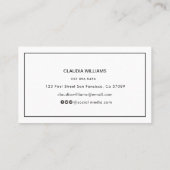 Carte de nom de diplôme - Élégante carte d'inserti (Dos)