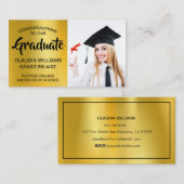 Carte de nom de diplôme - Élégante carte d'inserti (Devant / Derrière)