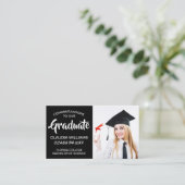 Carte de nom de diplôme - Élégante carte d'inserti (Debout devant)