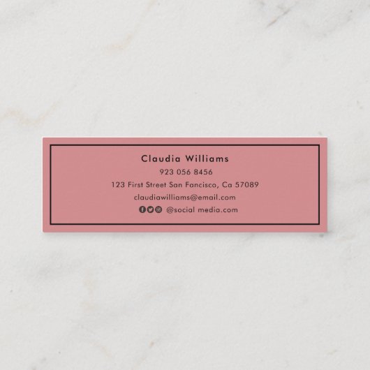 Carte de nom de diplôme - Élégante carte d'inserti (Dos)