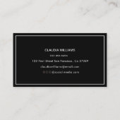 Carte de nom de diplôme - Élégante carte d'inserti (Dos)