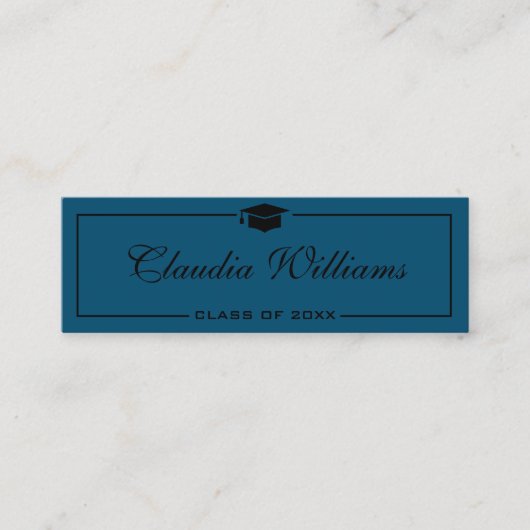 Carte de nom de diplôme. Élégante carte d'insertio (Devant)