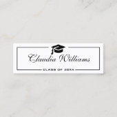 Carte de nom de diplôme. Élégante carte d'insertio (Devant)