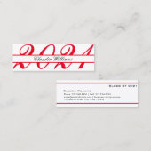 Carte de nom de diplôme. Élégante carte d'insertio (Devant / Derrière)