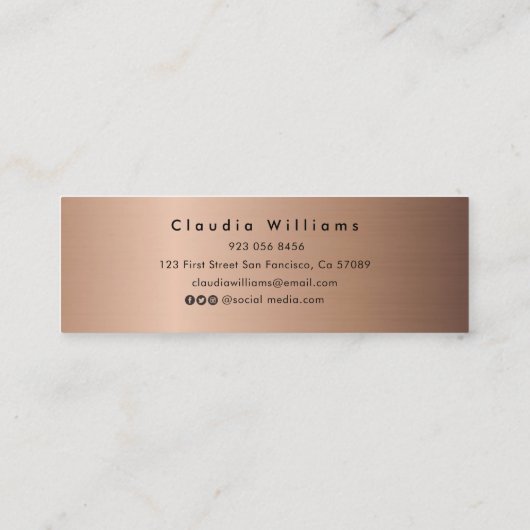 Carte de nom de diplôme. Élégante carte d'insertio (Dos)