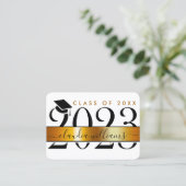 Carte de nom de diplôme - Gold Classic Insert Card (Debout devant)