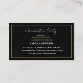 Carte de nom de diplôme moderne Insertion Gold Fra (Dos)