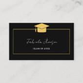 Carte de nom de diplôme moderne Insertion Gold Fra (Devant)