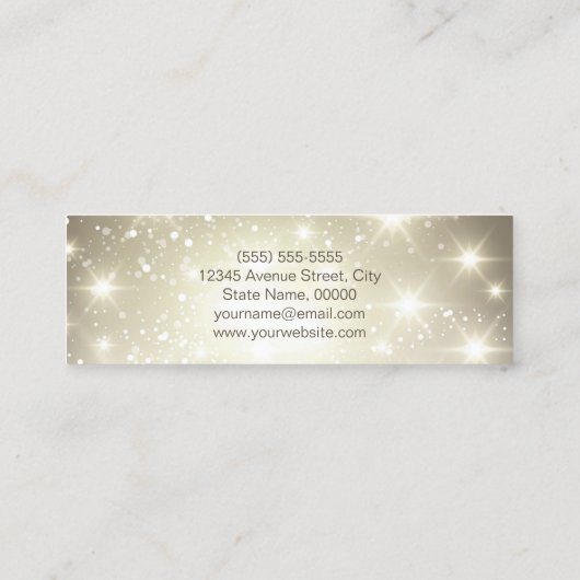 Carte de nom de diplôme personnel Sparkling Bokeh (Dos)