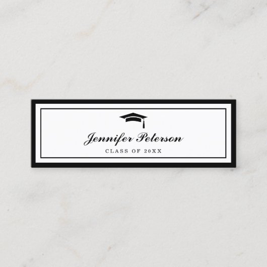 Carte de nom de diplôme Script classique Insérer u (Devant)