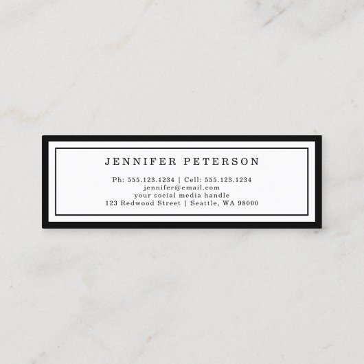 Carte de nom de diplôme Script classique Insérer u (Dos)