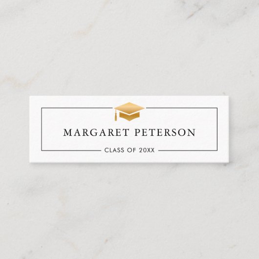 Carte de nom de diplôme simple Insertion minimale  (Devant)