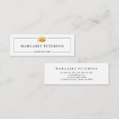 Carte de nom de diplôme simple Insertion minimale  (Devant / Derrière)