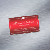 Carte de nom de diplôme - Stylish Plain Red Gradie (In Situ)
