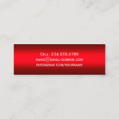 Carte de nom de diplôme - Stylish Plain Red Gradie (Dos)