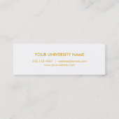 Carte de nom de graduation de bloc de couleur doré (Dos)