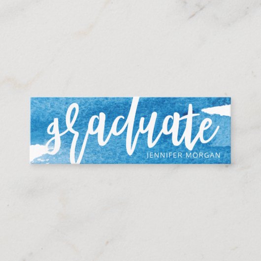 Carte de nom de graduation de trait de brosse de s (Devant)