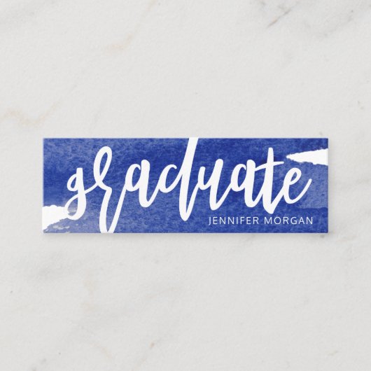 Carte de nom de graduation de trait de brosse de s (Devant)