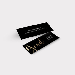 Carte de nom de graduation décorative Gold Script