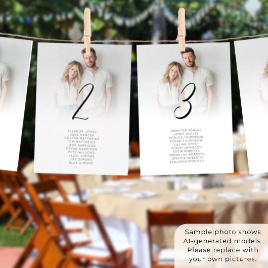 Carte de nom de invité de mariage avec superpositi