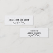 Carte de nom de la Faire-part de graduation de la  (Devant / Derrière)