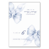 Carte de nom de la Fête des mariées Bleu Bow (Par défaut)